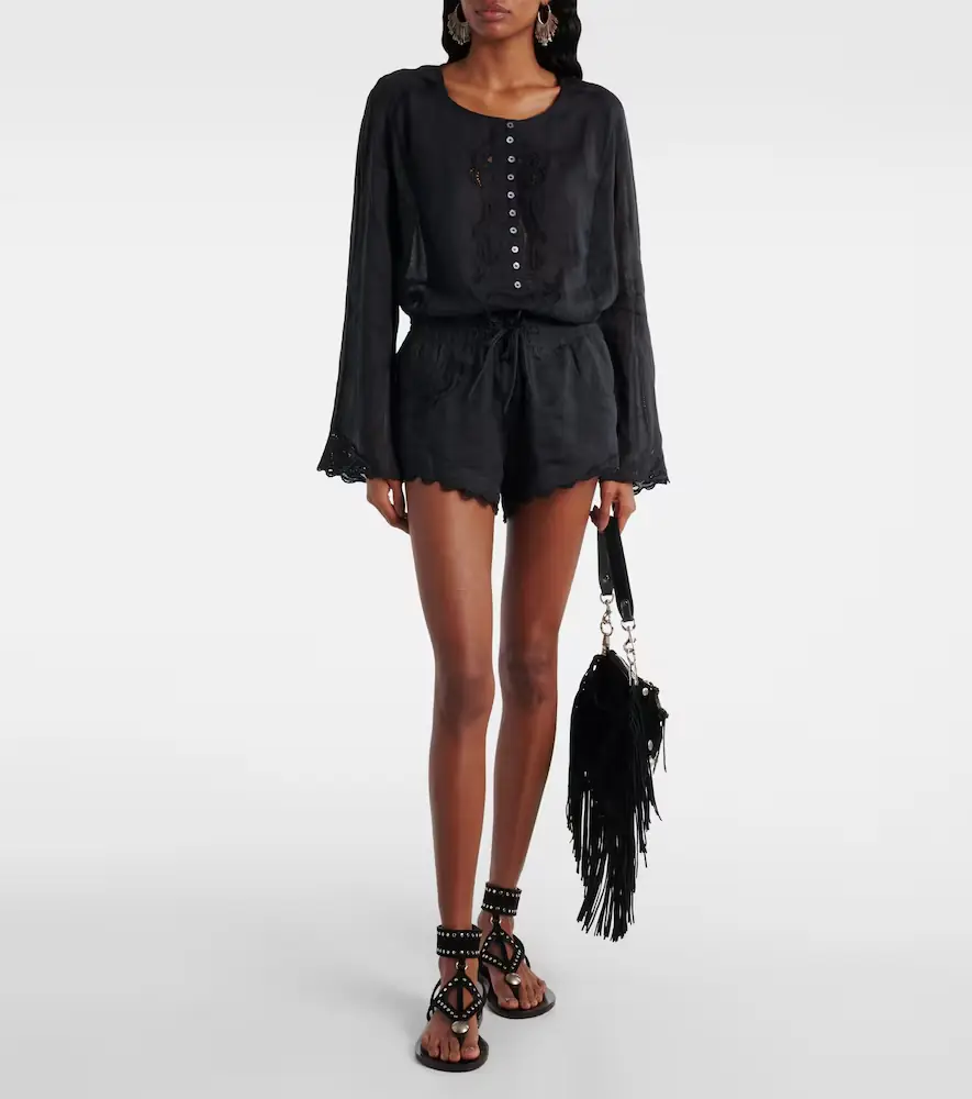 Isabel Marant Luciele embroidered ramie blouse | Thumbnail 5 Isabel Marant Luciele embroidered ramie blouse | Thumbnail 5