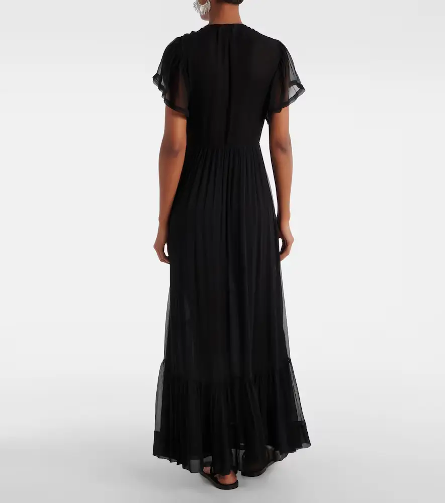 Isabel Marant Agathe gathered silk maxi dress | Thumbnail 2