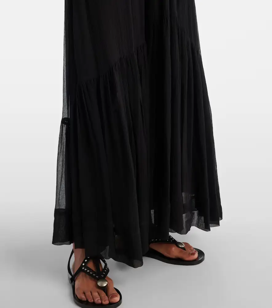 Isabel Marant Agathe gathered silk maxi dress | Thumbnail 4