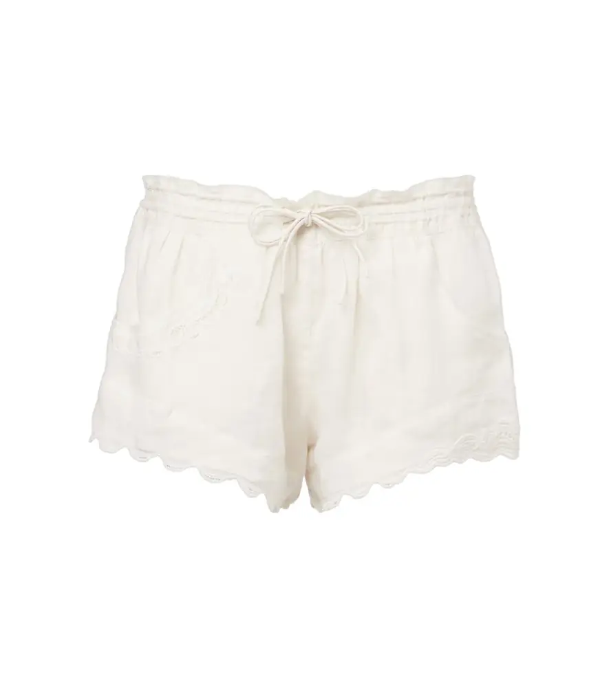 Isabel Marant Lola broderie anglaise ramie shorts