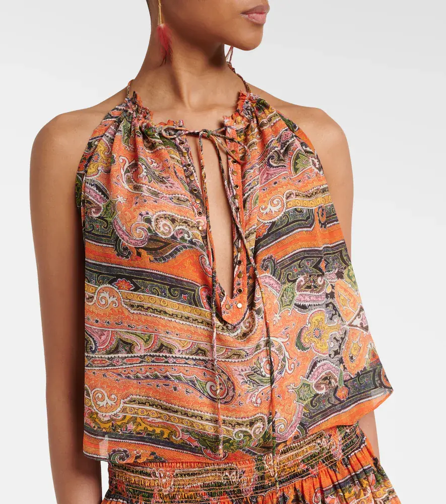 Isabel Marant Marilou paisley silk voile top | Thumbnail 5