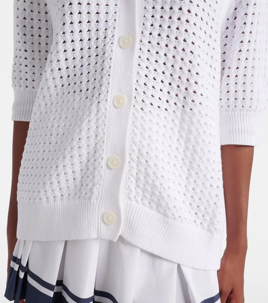 Varley Ellie open-knit cotton cardigan | Thumbnail 3