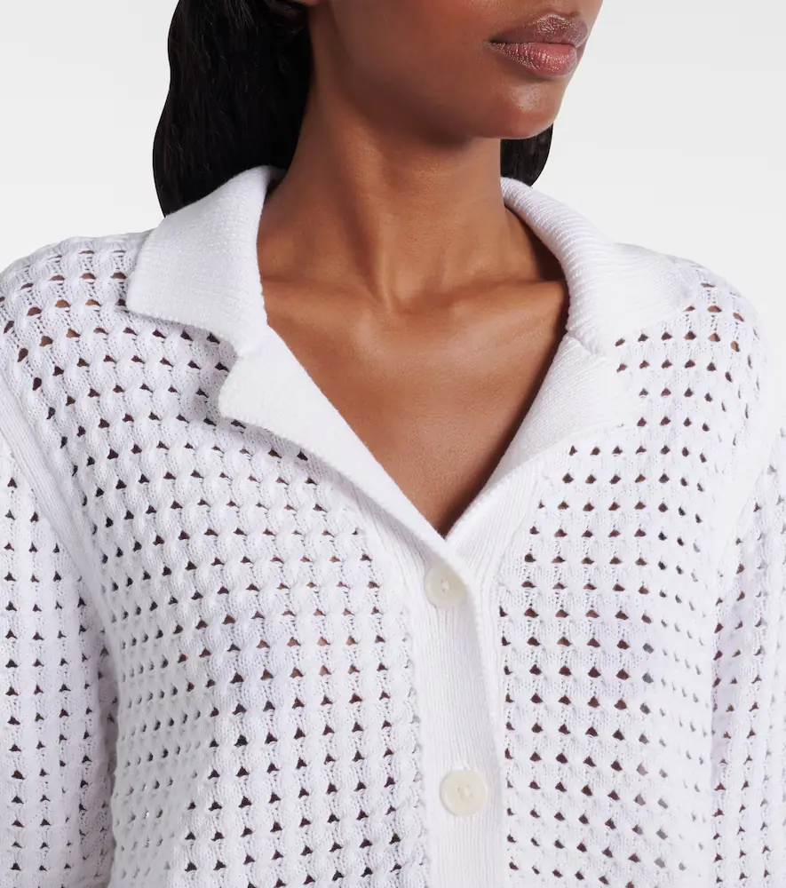 Varley Ellie open-knit cotton cardigan | Thumbnail 5