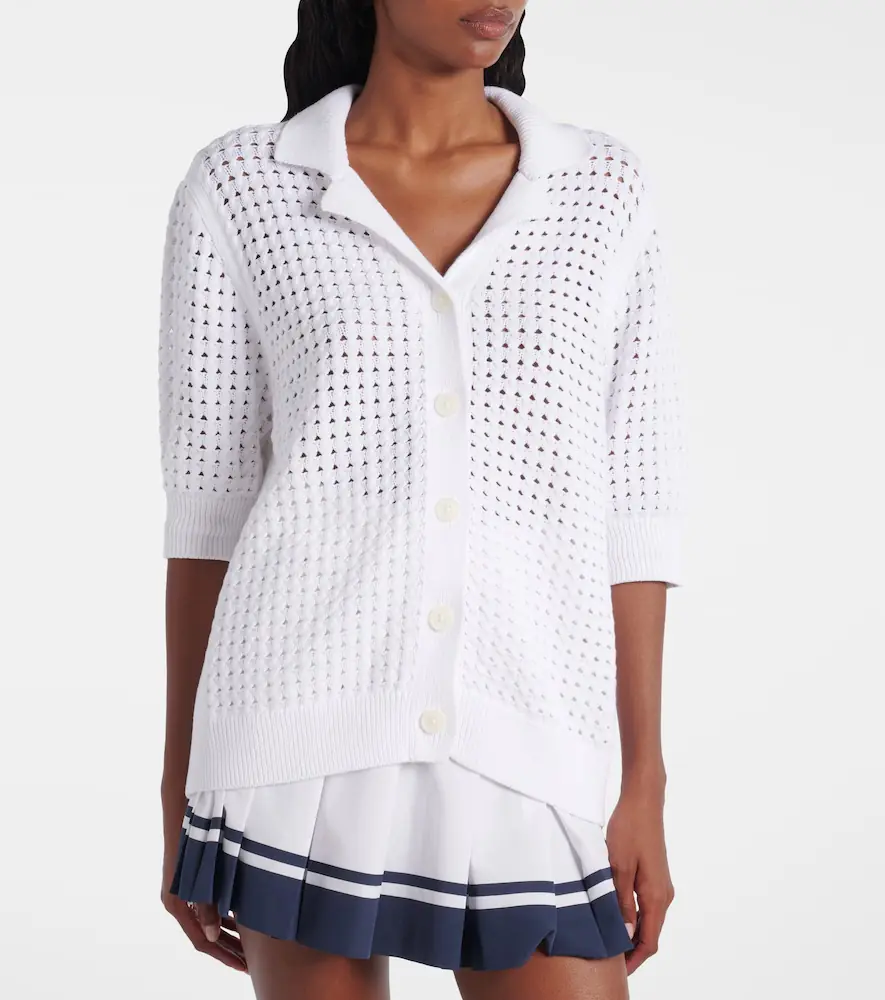 Varley Ellie open-knit cotton cardigan | Thumbnail 6