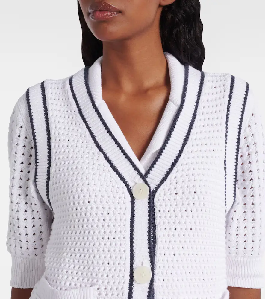 Varley Leilani open-knit cotton-blend top | Thumbnail 4