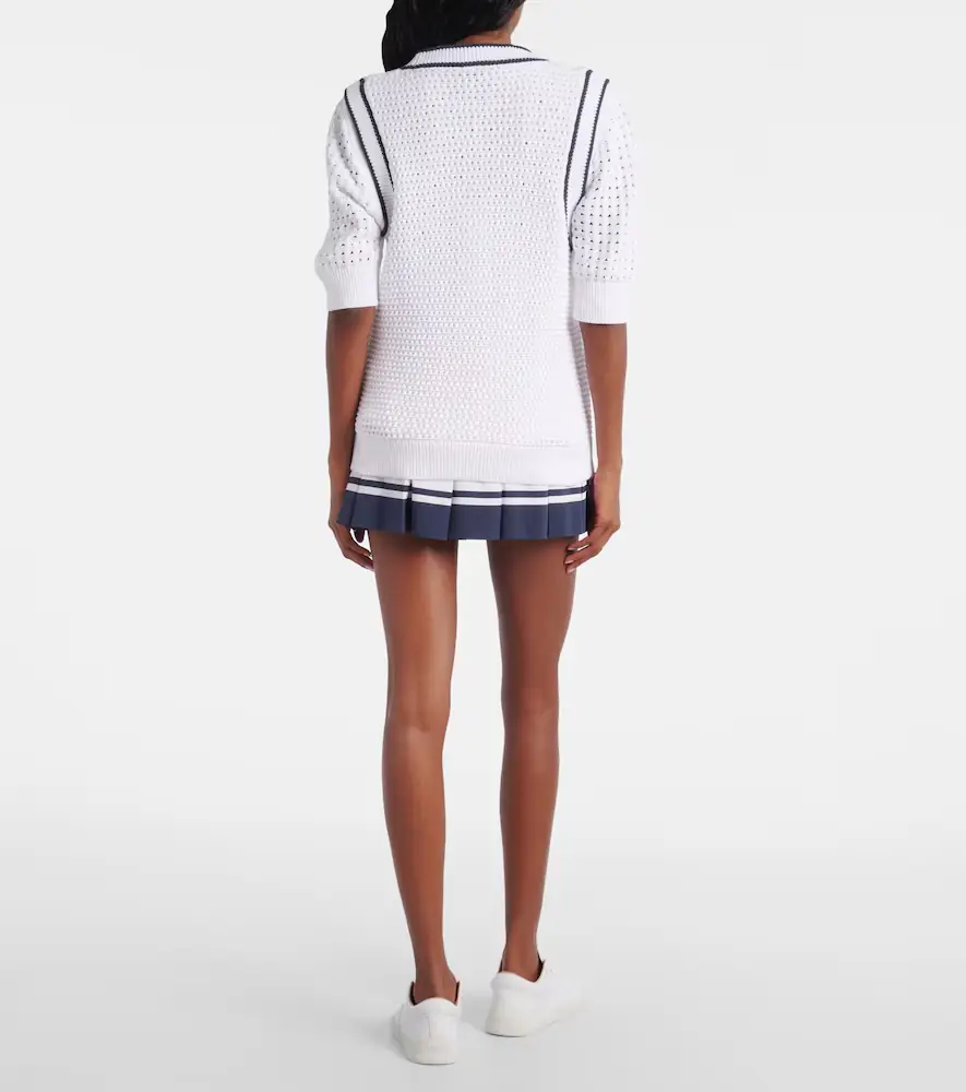 Varley Leilani open-knit cotton-blend top | Thumbnail 5