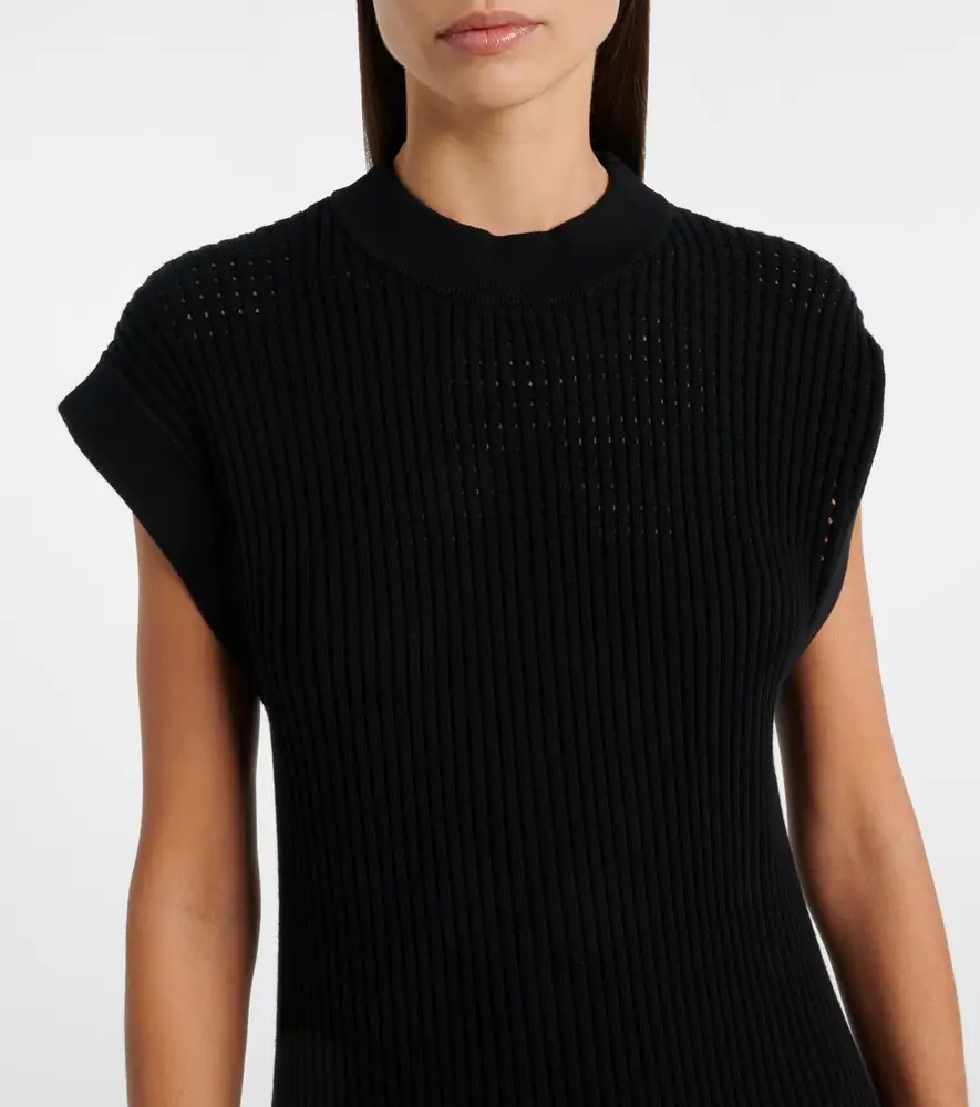 Varley Cheston pointelle cotton midi dress | Thumbnail 4