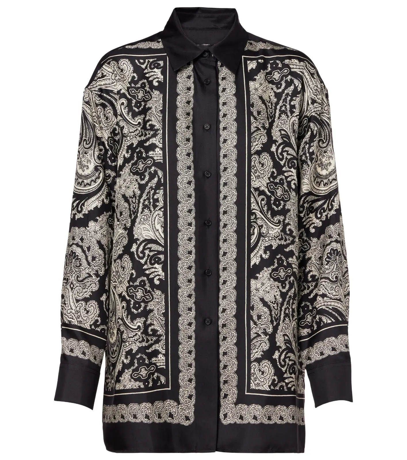 Alfie paisley silk twill shirt Alfie paisley silk twill shirt
