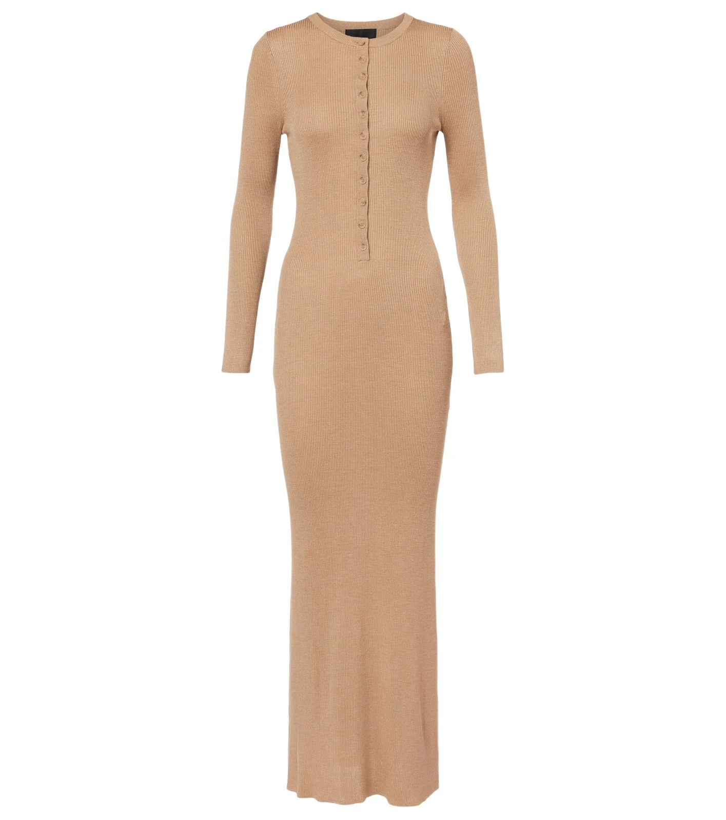 Ribbed-knit silk maxi dress Ribbed-knit silk maxi dress