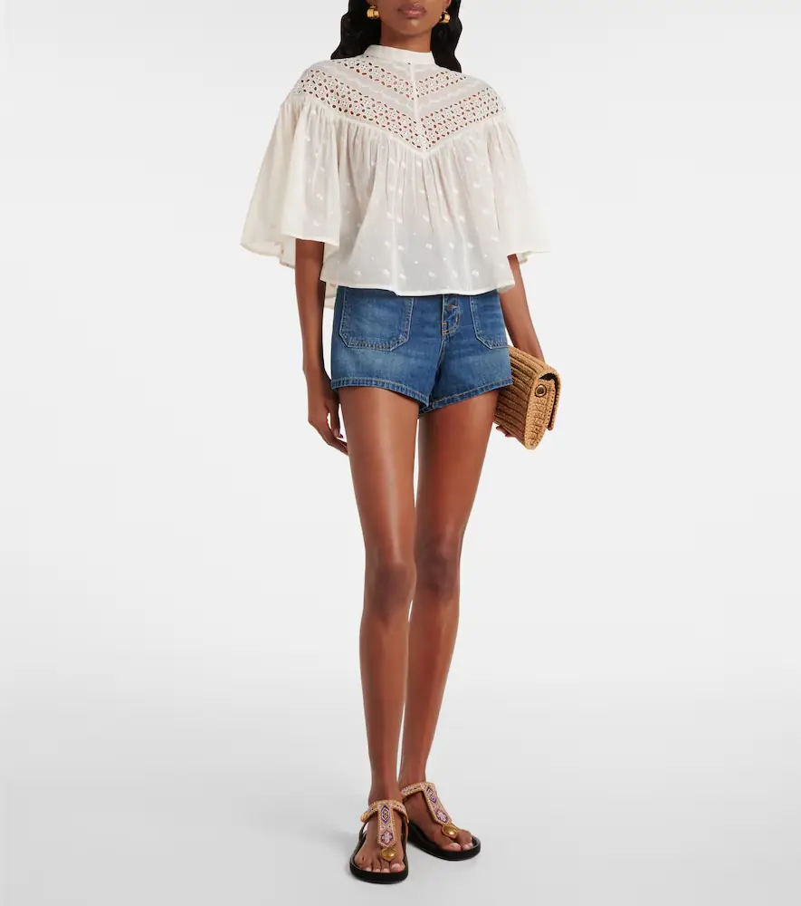Nili Lotan Harley high-rise denim shorts | Thumbnail 3