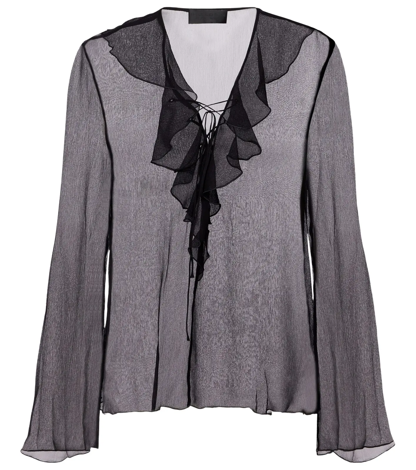 Gisella ruffled silk chiffon blouse