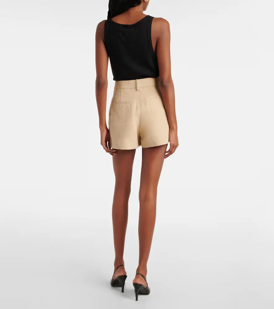 Nili Lotan Pleated high-rise linen and silk shorts | Thumbnail 5 Nili Lotan Pleated high-rise linen and silk shorts | Thumbnail 5