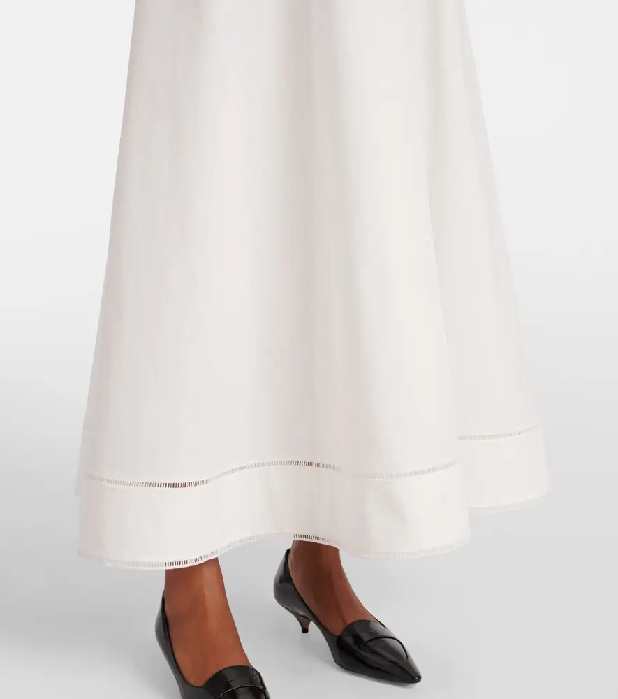 RÓHE Róhe Embroidered cotton poplin midi dress | Thumbnail 5