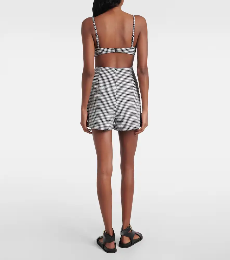 RÓHE Róhe High-rise gingham shorts | Thumbnail 2