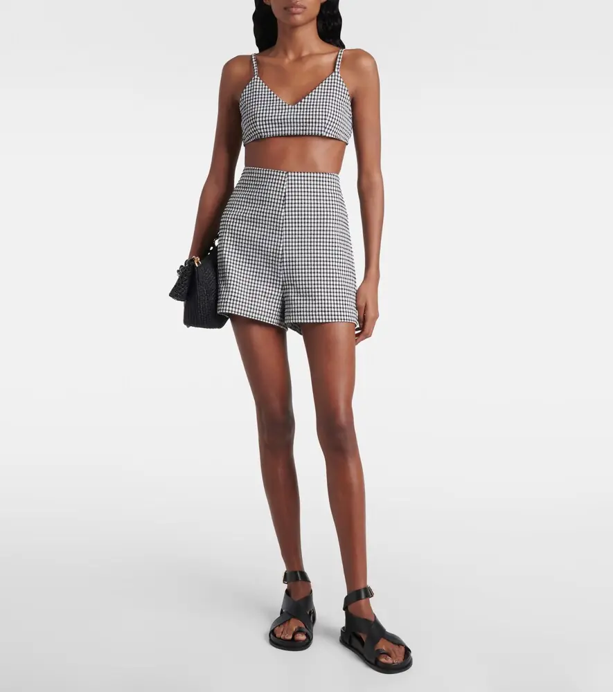 RÓHE Róhe High-rise gingham shorts | Thumbnail 4