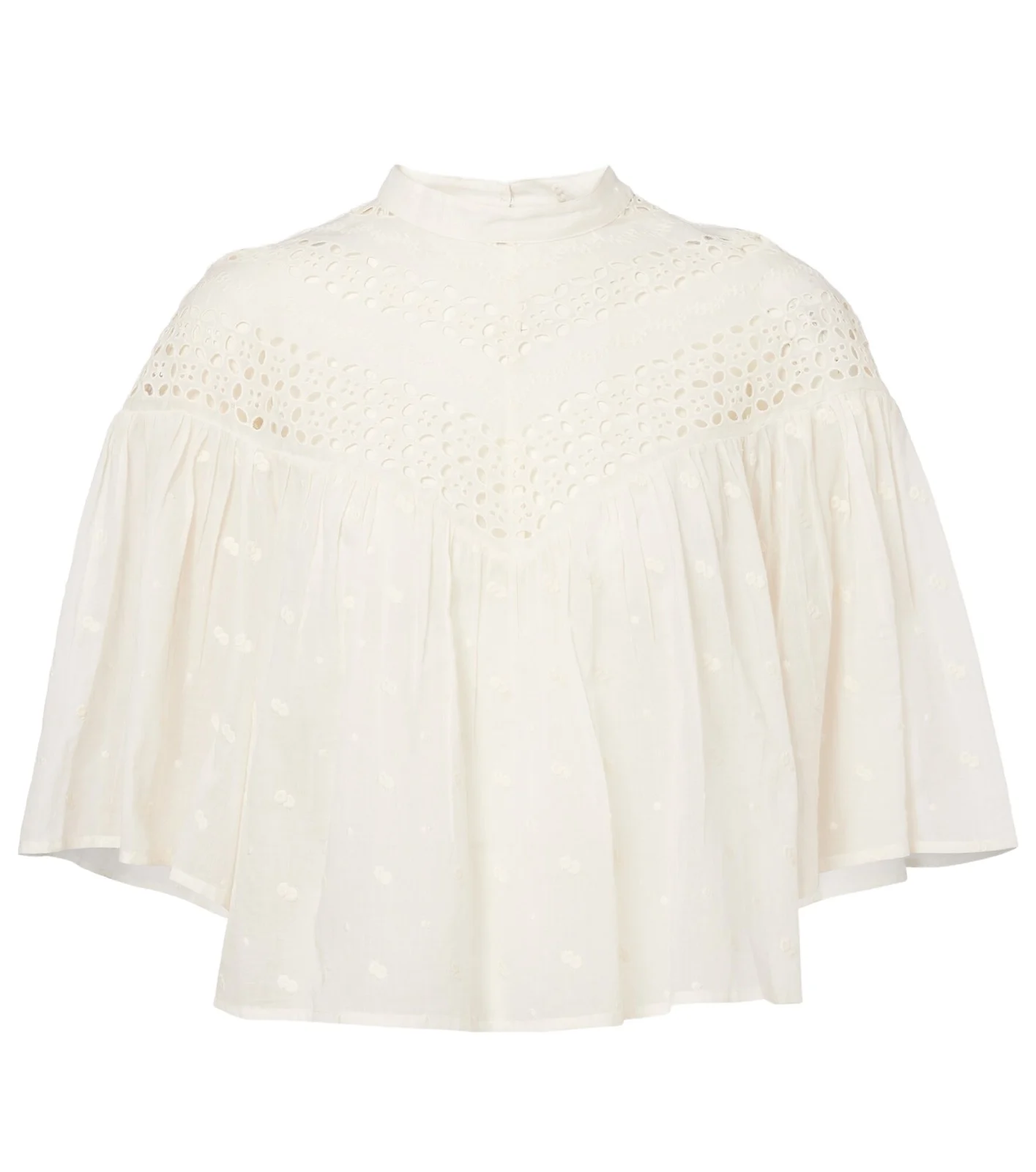 Nili Lotan Mikki embroidered cotton voile top