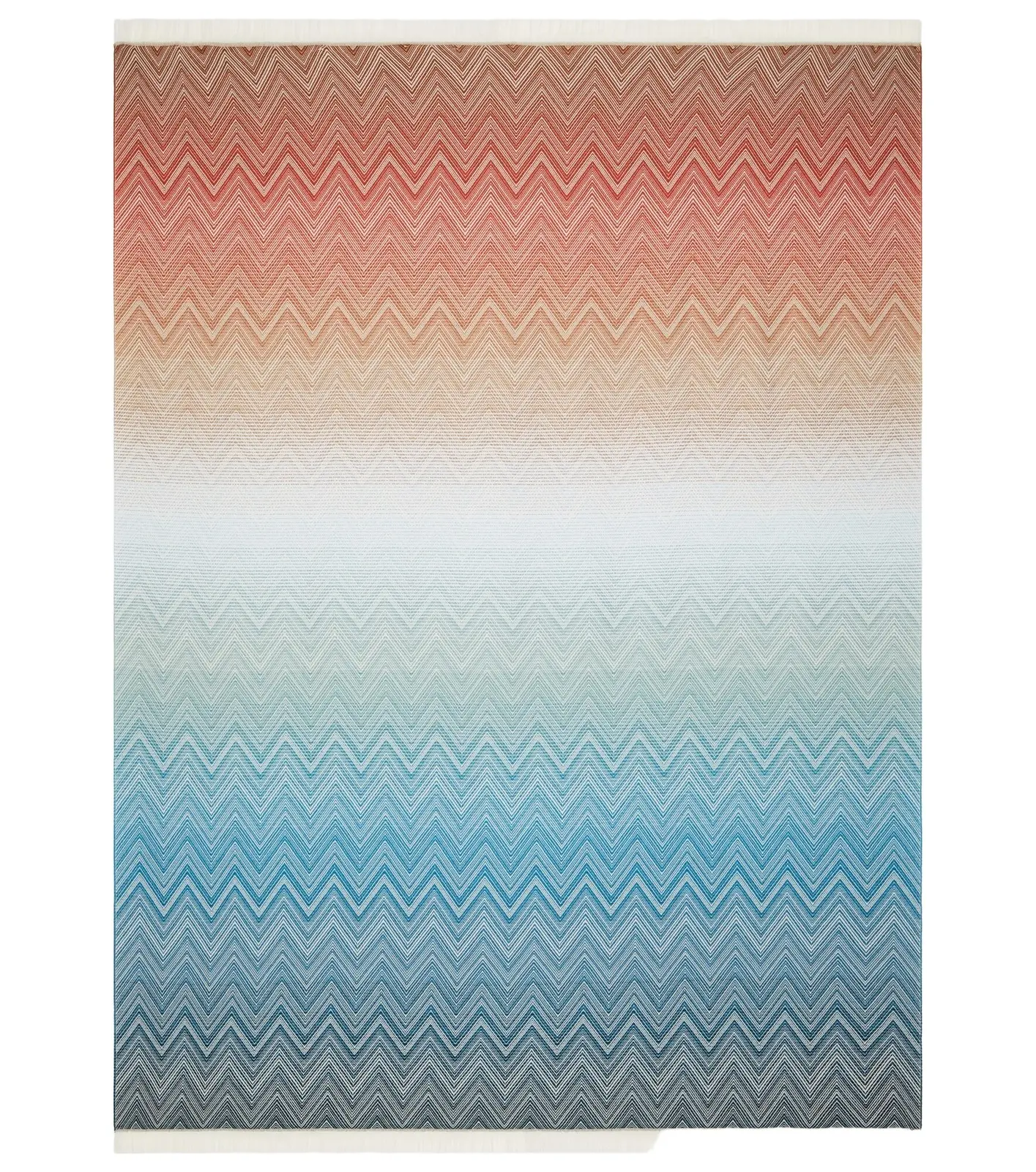 Missoni Ciro Chevron fringed wool throw