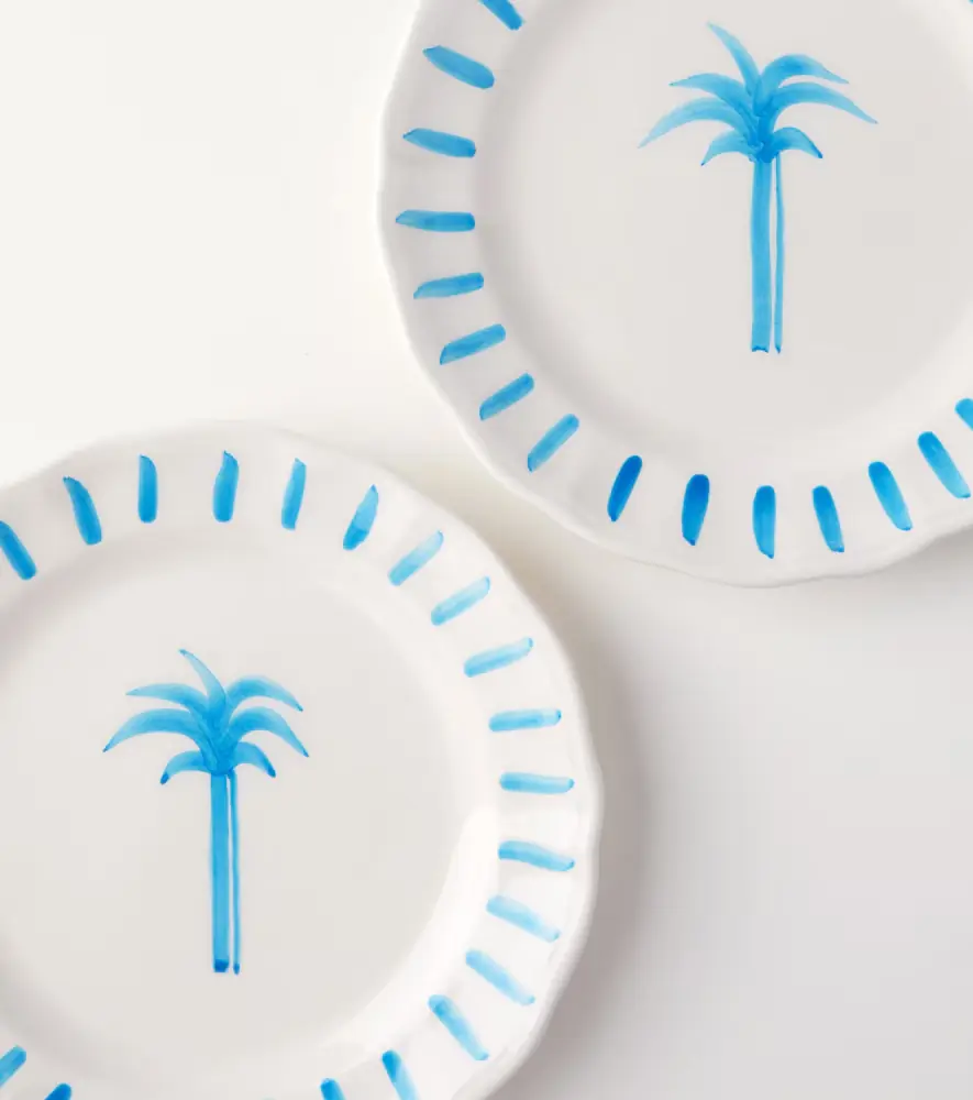 LES OTTOMANS Palm set of 4 ceramic plates | Thumbnail 3