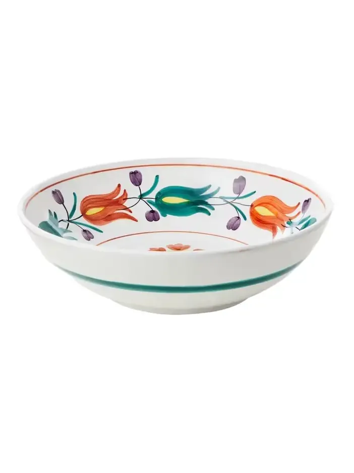 Cabana Lia floral ceramic serving bowl