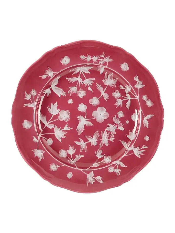 Cabana x Ginori 1735 floral porcelain dessert plate