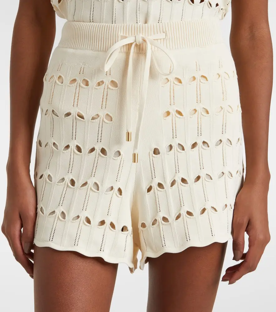 Zimmermann High-rise pointelle shorts | Thumbnail 3