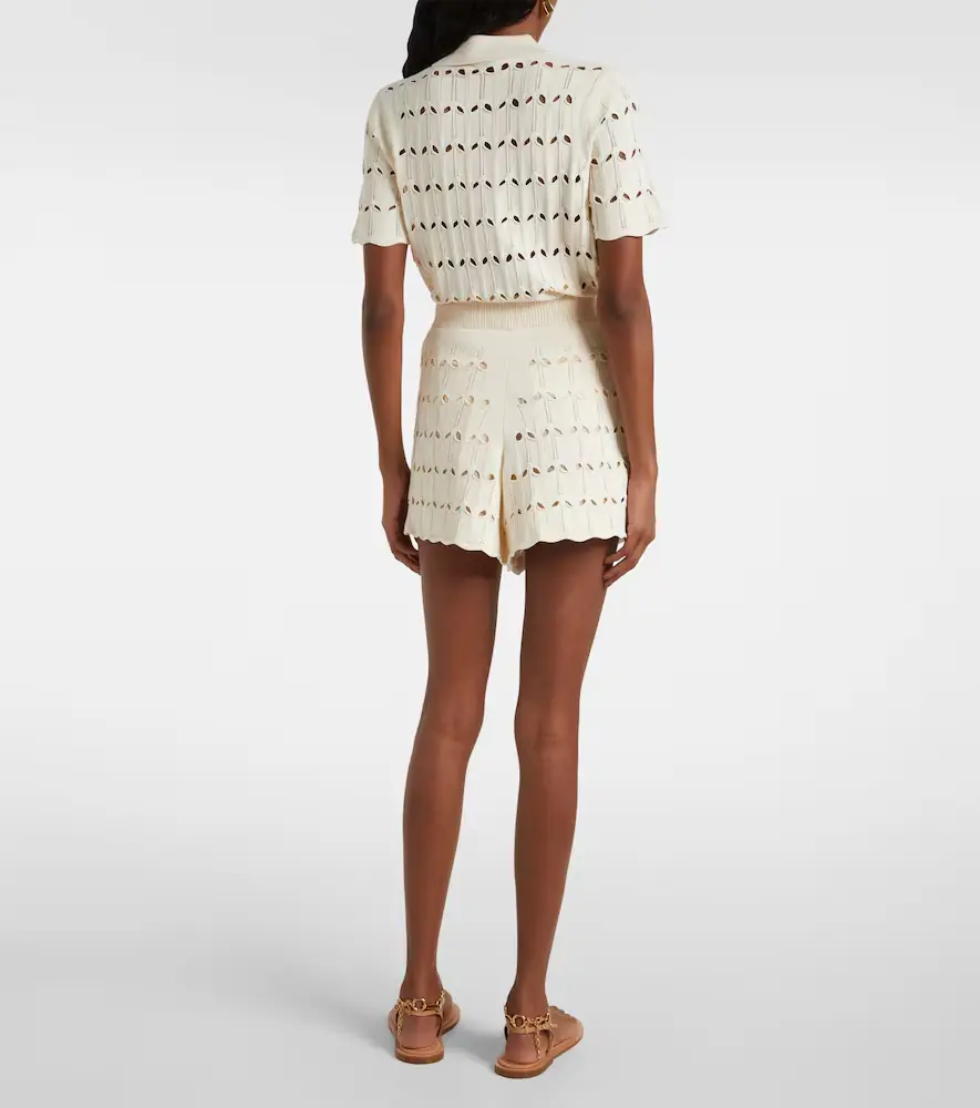 Zimmermann High-rise pointelle shorts | Thumbnail 4