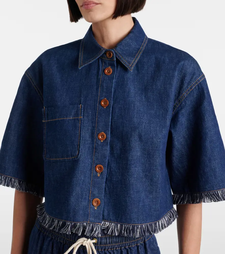 Zimmermann Rhiannon fringed denim shirt | Thumbnail 4 Zimmermann Rhiannon fringed denim shirt | Thumbnail 4