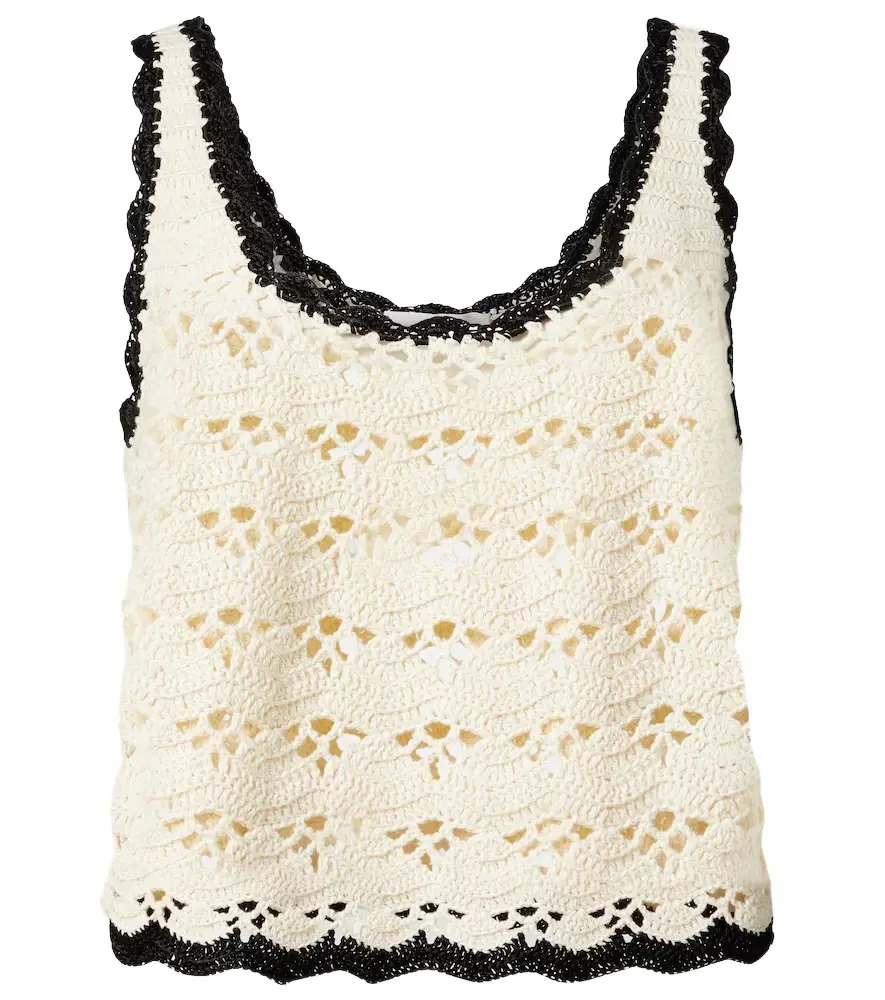 Zimmermann Rhiannon crochet cotton tank top