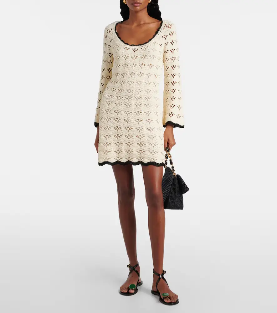 Zimmermann Rhiannon pointelle cotton minidress | Thumbnail 5