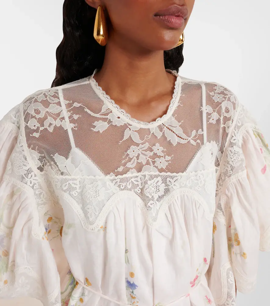 Zimmermann Lucky lace-trimmed linen minidress | Thumbnail 2 Zimmermann Lucky lace-trimmed linen minidress | Thumbnail 2