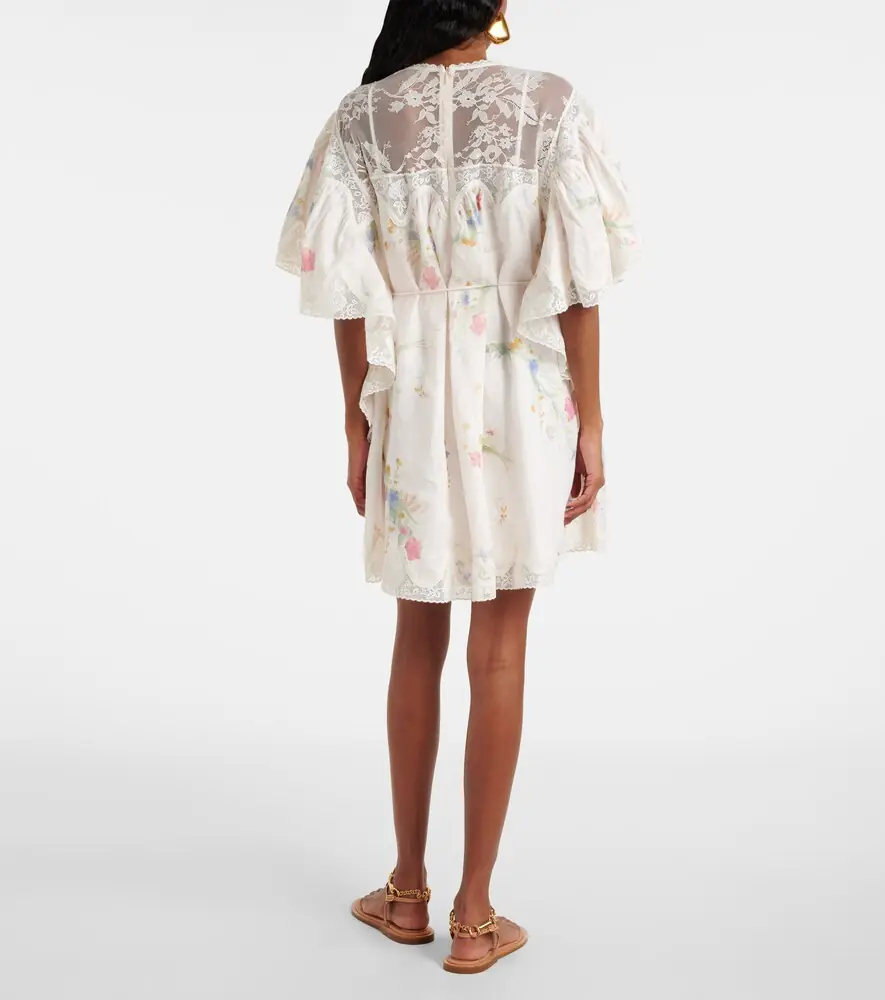 Zimmermann Lucky lace-trimmed linen minidress | Thumbnail 3 Zimmermann Lucky lace-trimmed linen minidress | Thumbnail 3