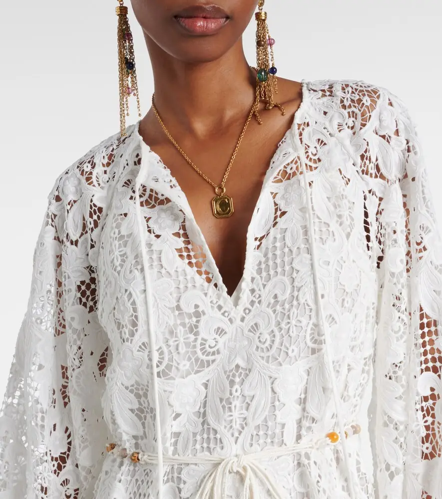 Zimmermann Coco lace midi dress | Thumbnail 4 Zimmermann Coco lace midi dress | Thumbnail 4