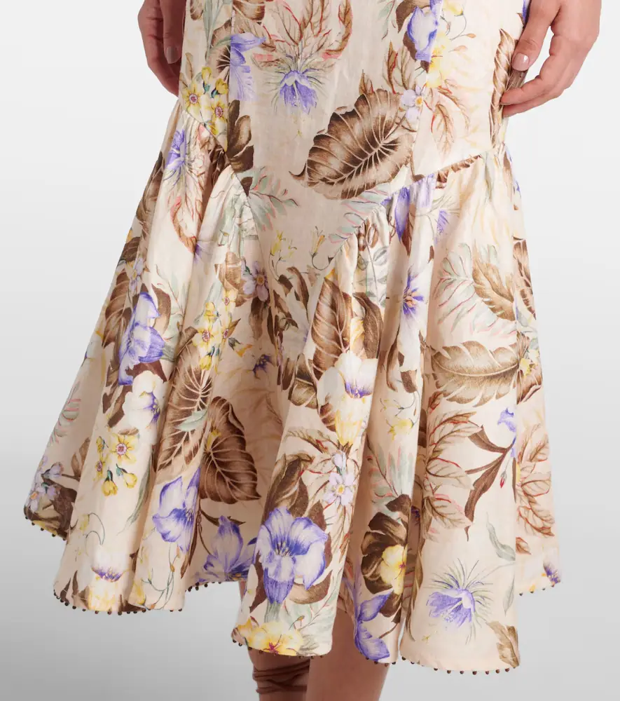 Zimmermann Coco bow-detail floral linen midi dress | Thumbnail 2 Zimmermann Coco bow-detail floral linen midi dress | Thumbnail 2