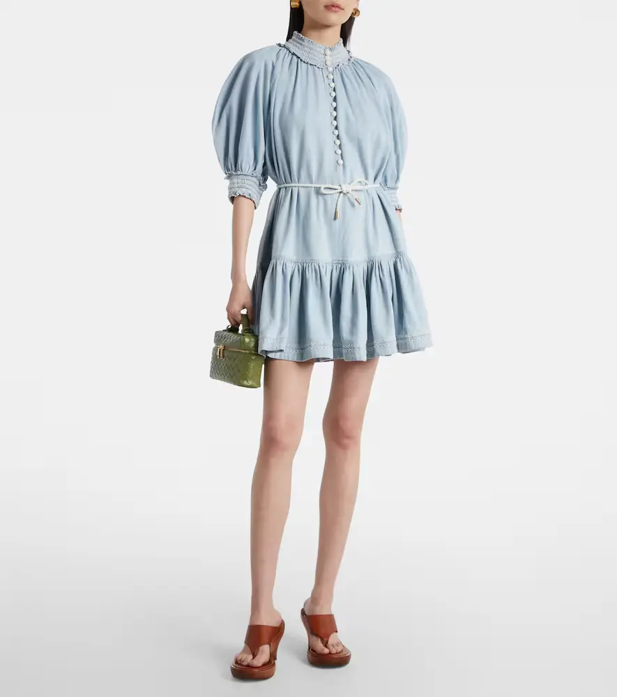 Zimmermann Ascension ruffled denim minidress | Thumbnail 2 Zimmermann Ascension ruffled denim minidress | Thumbnail 2