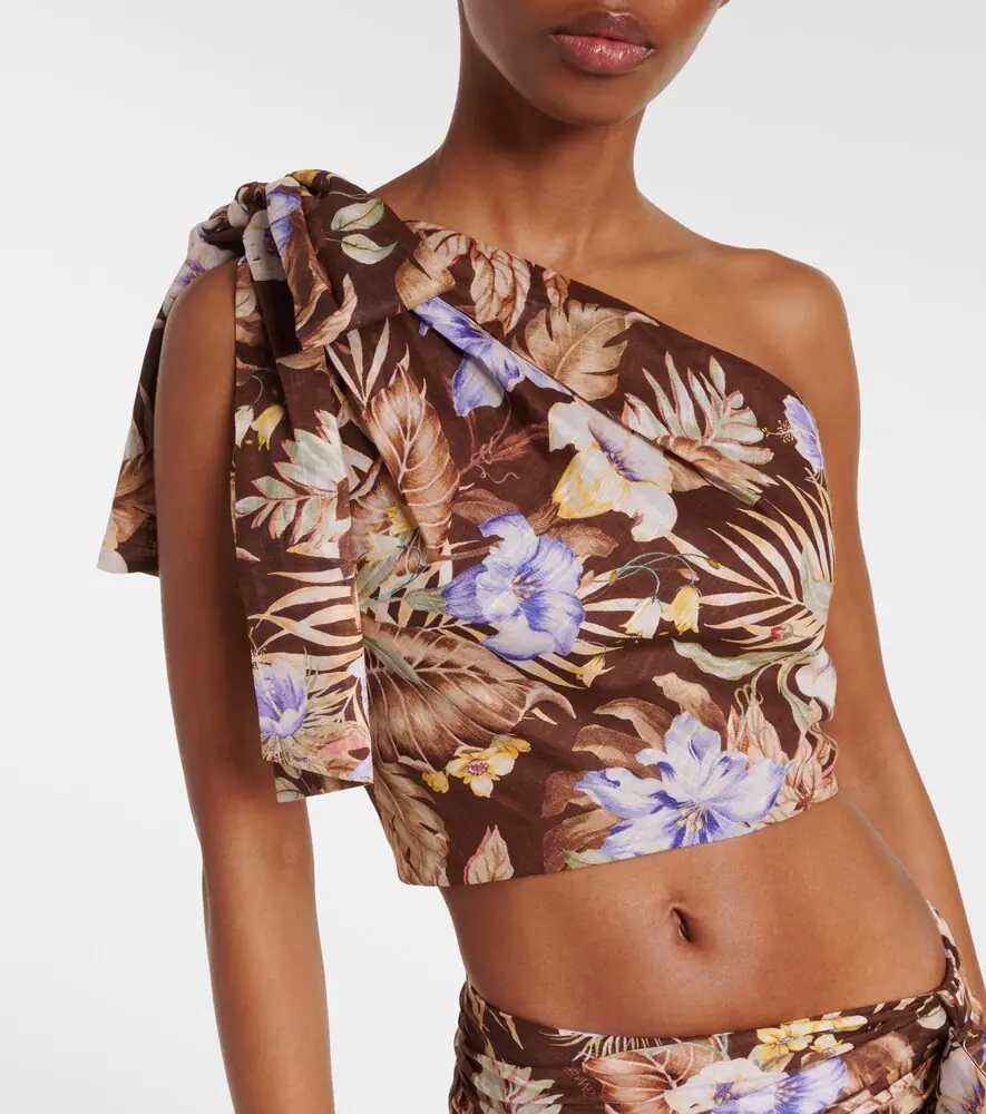 Zimmermann Coco floral one-shoulder cotton top | Thumbnail 3 Zimmermann Coco floral one-shoulder cotton top | Thumbnail 3
