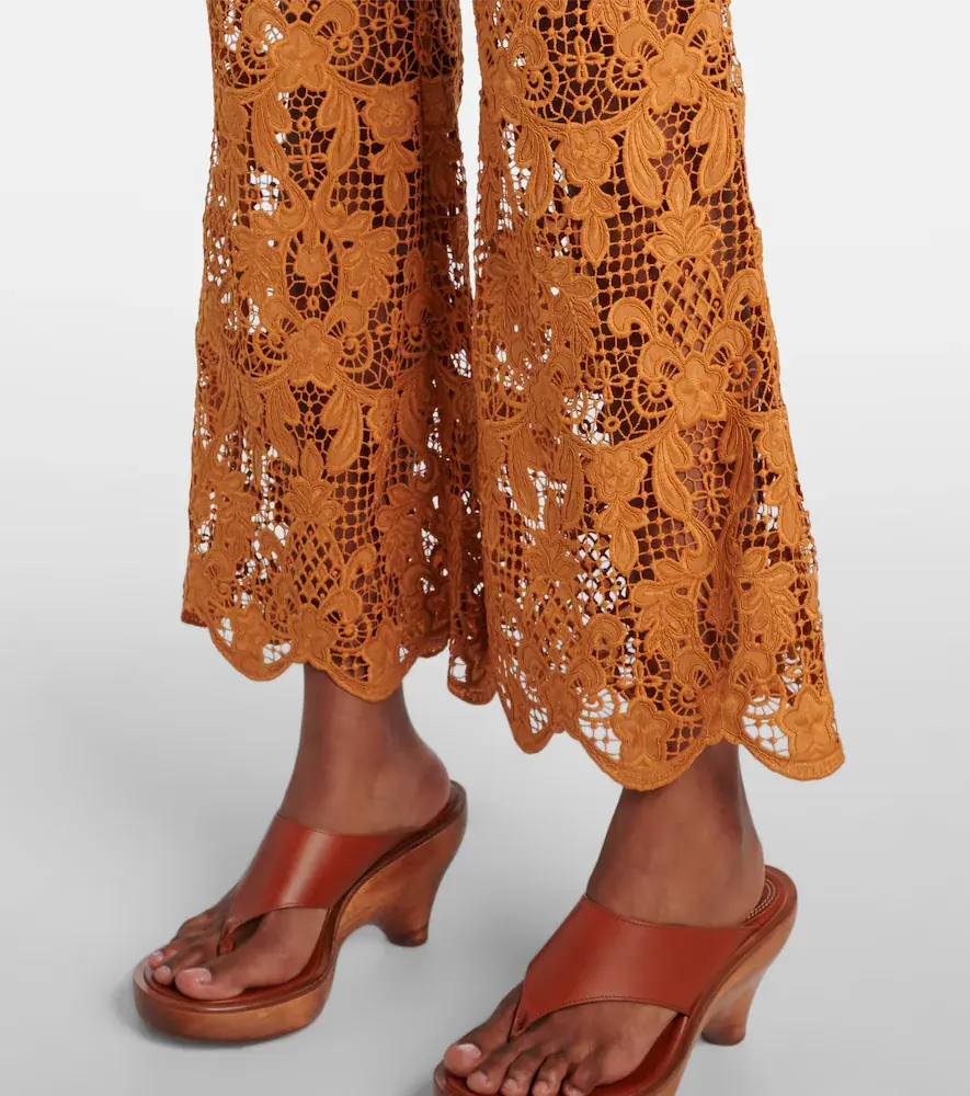 Zimmermann Coco scalloped lace flared pants | Thumbnail 3 Zimmermann Coco scalloped lace flared pants | Thumbnail 3