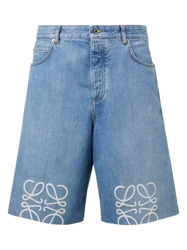 Anagram denim shorts