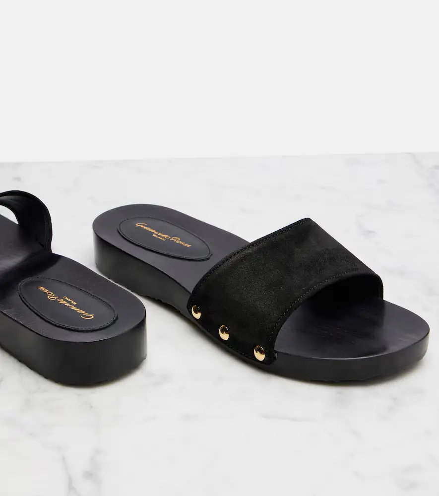 Gianvito Rossi Riviera suede slides | Thumbnail 2 Gianvito Rossi Riviera suede slides | Thumbnail 2