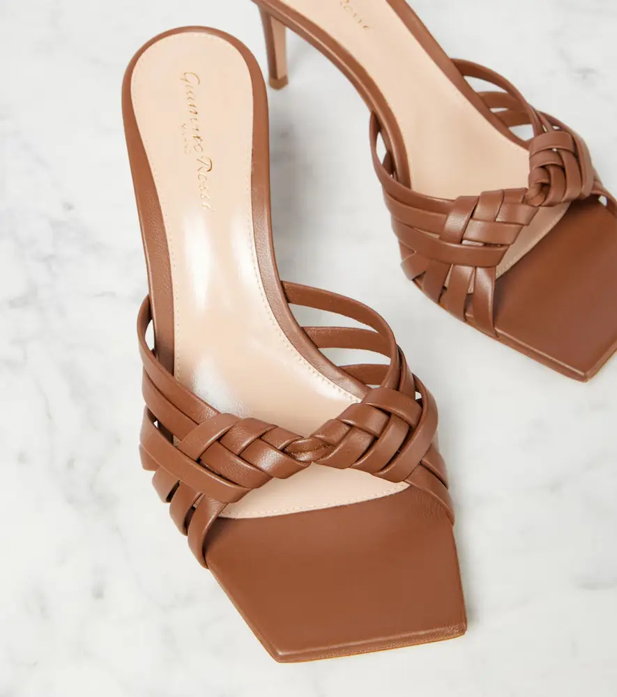 Gianvito Rossi Vyna 70 metallic leather mules | Thumbnail 2