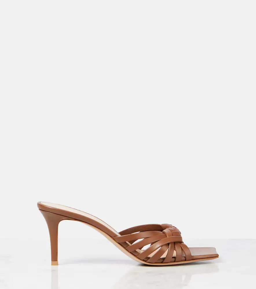 Gianvito Rossi Vyna 70 metallic leather mules | Thumbnail 3