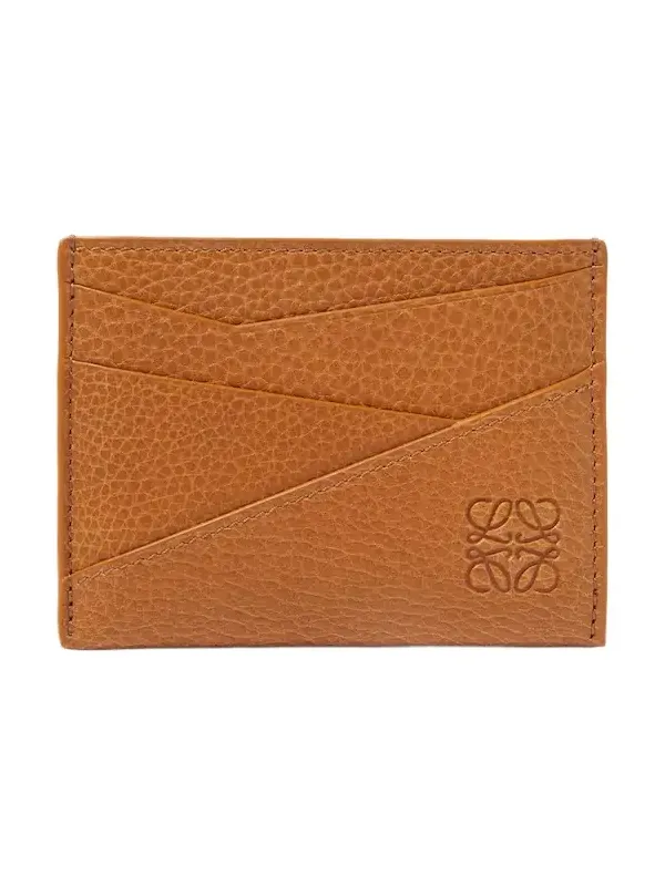 Puzzle leather cardholder