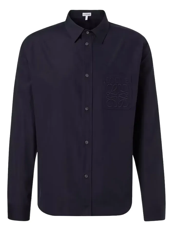 Logo cotton poplin shirt