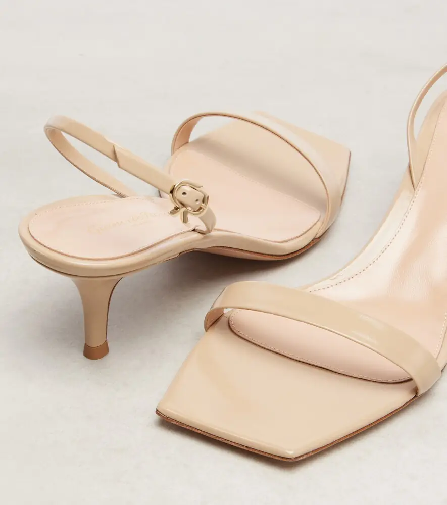 Gianvito Rossi Ribbon patent leather sandals | Thumbnail 4