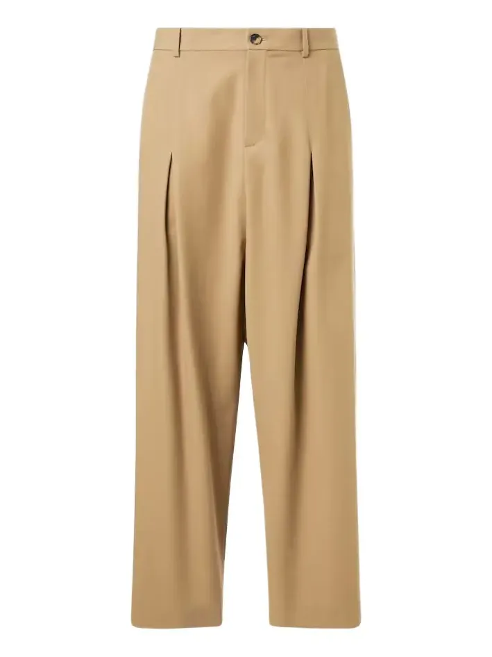 Cotton twill wide-leg pants Cotton twill wide-leg pants