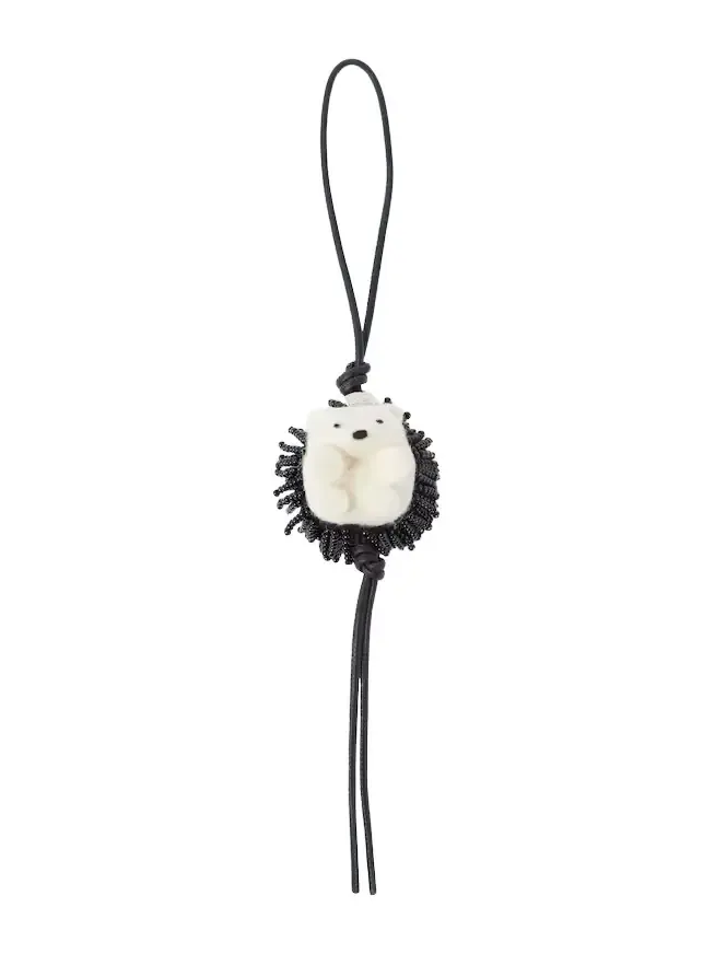 Hedgehog beaded bag charm Hedgehog beaded bag charm