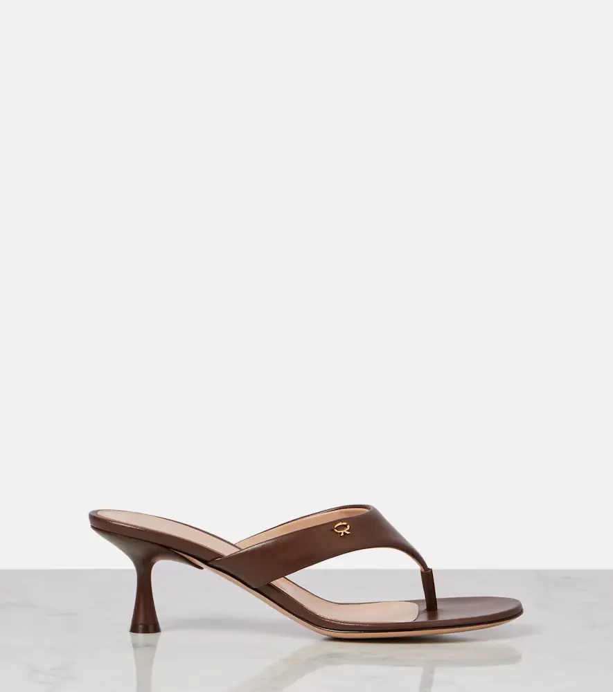 Gianvito Rossi Ascent 55 leather thong sandals | Thumbnail 4