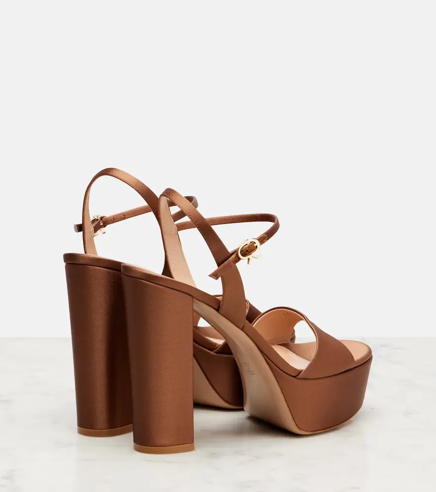 Gianvito Rossi Satin crêpe platform sandals | Thumbnail 4