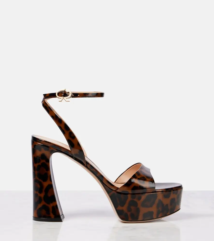 Gianvito Rossi Nancy 110 leopard-print platform sandals | Thumbnail 2
