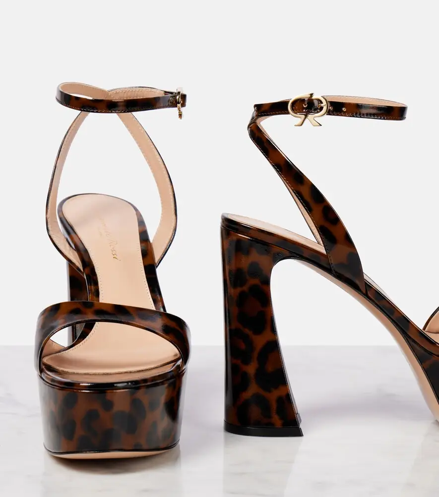 Gianvito Rossi Nancy 110 leopard-print platform sandals | Thumbnail 4