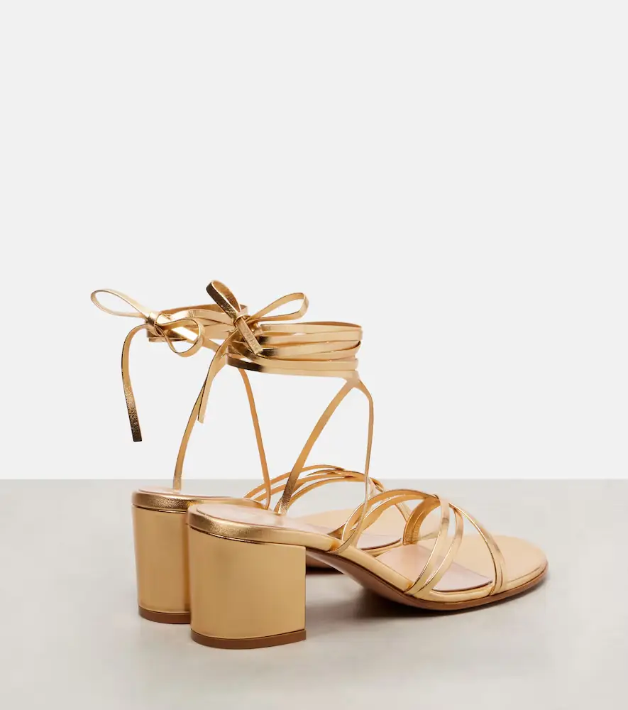 Gianvito Rossi Metallic leather sandals | Thumbnail 2 Gianvito Rossi Metallic leather sandals | Thumbnail 2